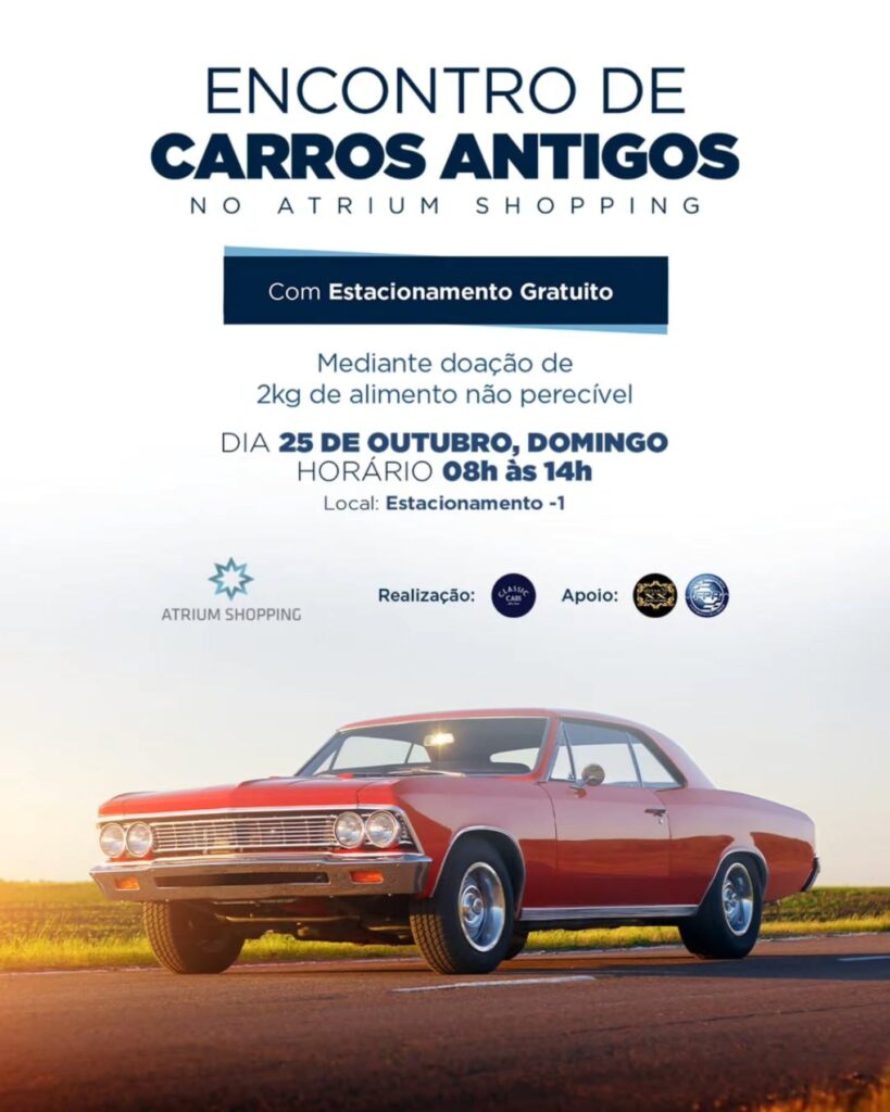 Encontro de Carros Antigos no Atrium Shopping